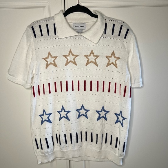 Vintage Grandma Patriotic Fourth of July Short Sleeve Sweater - Picture 2 of 10